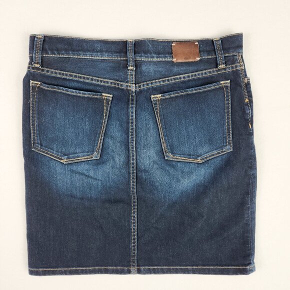 Banana Republic Womens Denim Midi Pencil Skirt Size 28 Blue Med - Picture 3 of 6